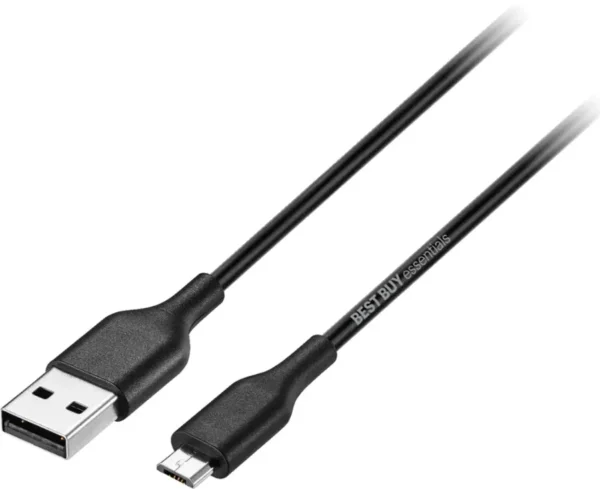 Best Buy essentialsâ„¢ - 5' USB-A to Micro USB Charge-and-Sync Cable - Black