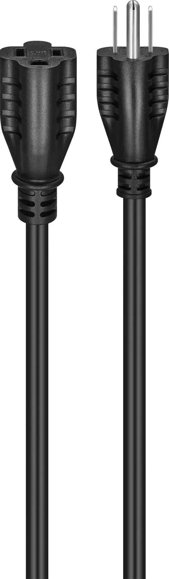 Best Buy essentials™ - 12’ 16ga Indoor/Outdoor Extension Power Cord - Black